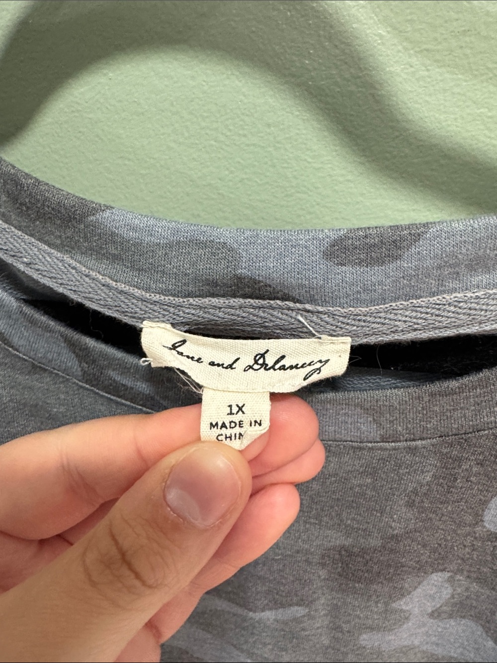 Grey Camo Long Sleeve Top - Picture 2 of 5